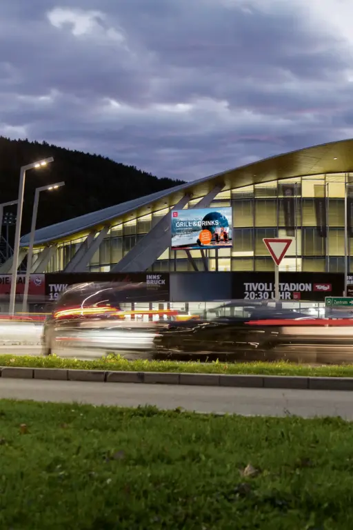 LED-Video-Wall | IBK – Olympiaworld Mediaweb Tirol | Digitale Out-of-Home-Werbung (DOOH)